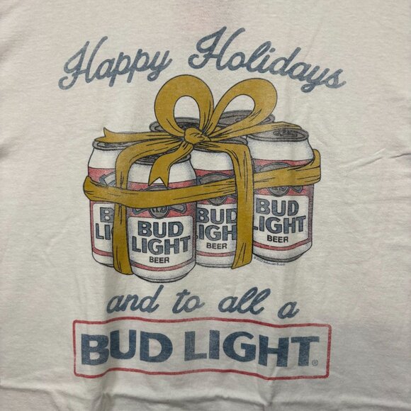 Happy Holidays And all a Bud light T-shirt size xxl - Picture 2 of 4